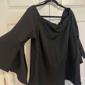 Eloquii ELEGANT Black Blouse/Off the Shoulder